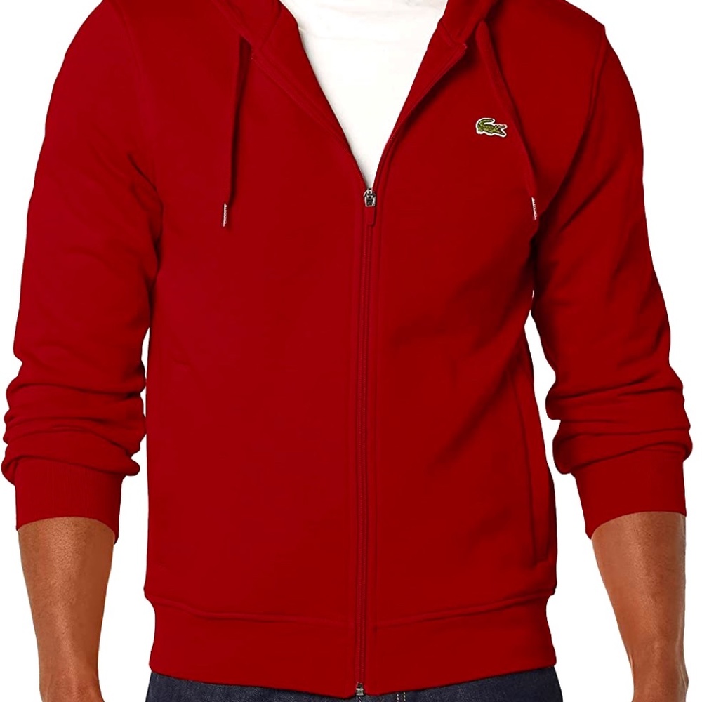 Lacoste Fleece Jogger Hoodie Size Large (Bordeaux)